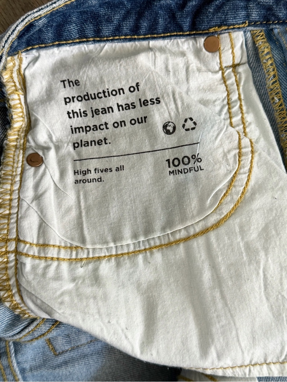 PacSun Two Tone 90s Boyfriend Straight Jeans Colorblock NWT 26 - Picture 8 of 12